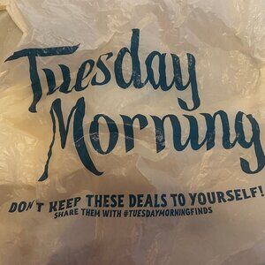 Rare Original Tuesday Morning Store Plastic Shopping Bag 19" x 24"